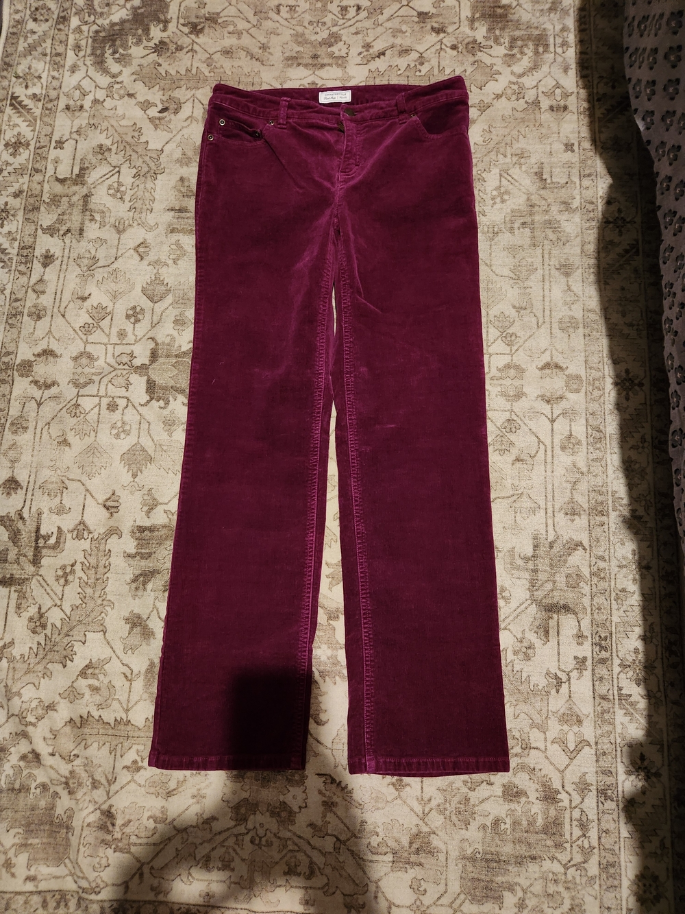 Charter Club Straight-Leg Corduroy Jeans in Deep Berry